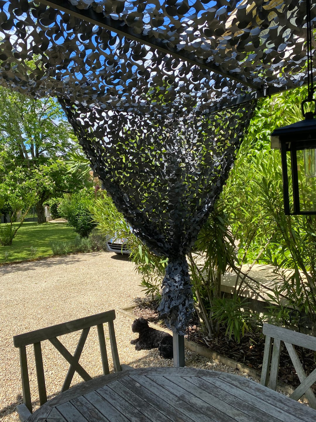 Rideau en filet de camouflage