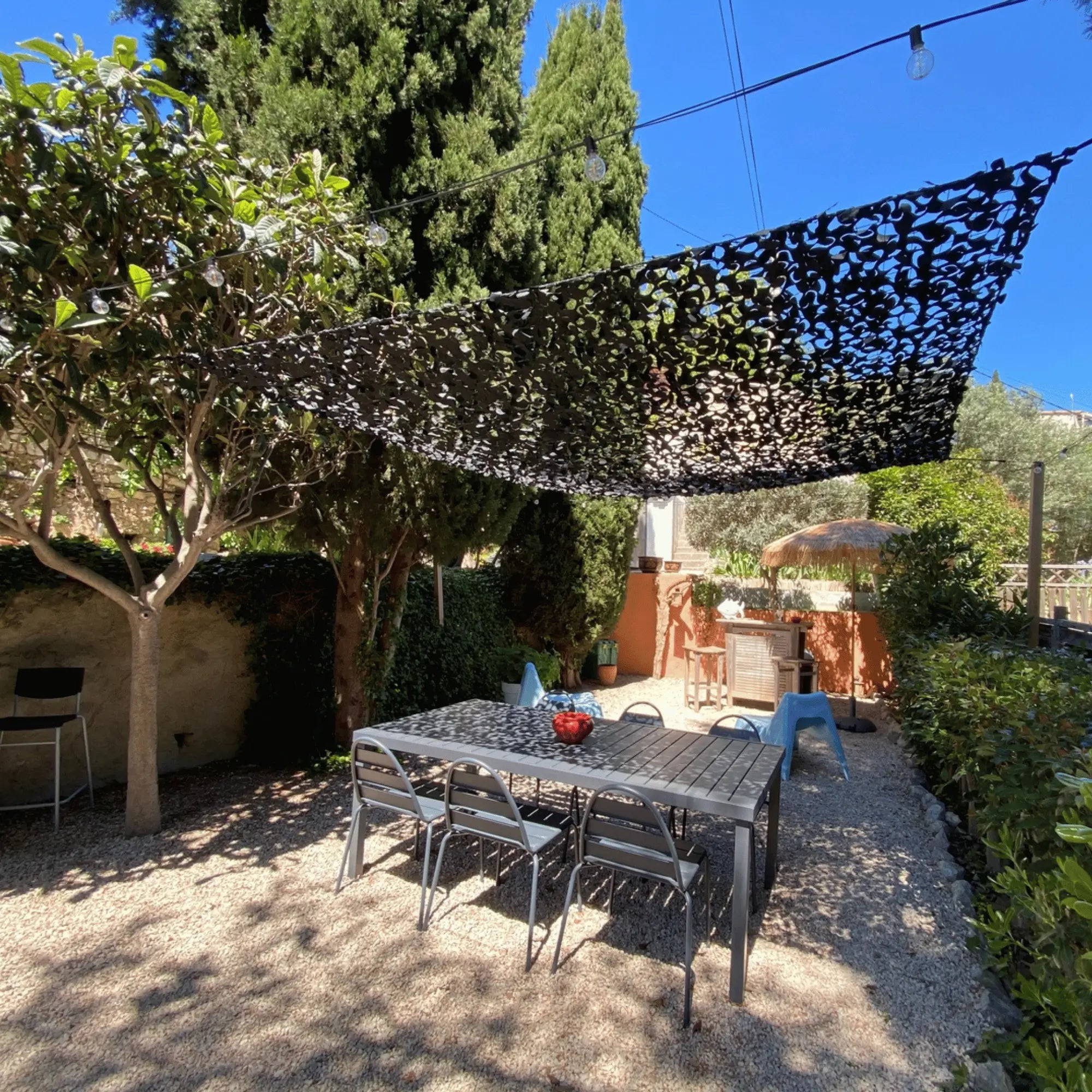 voile ombrage camouflage noir