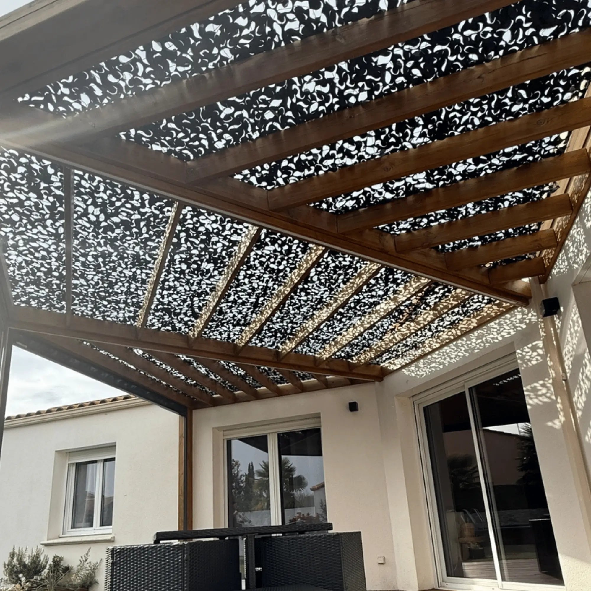 filet de camouflage noir pergola